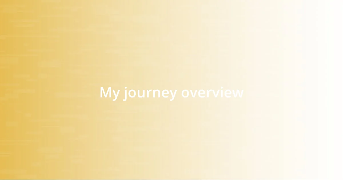 My journey overview