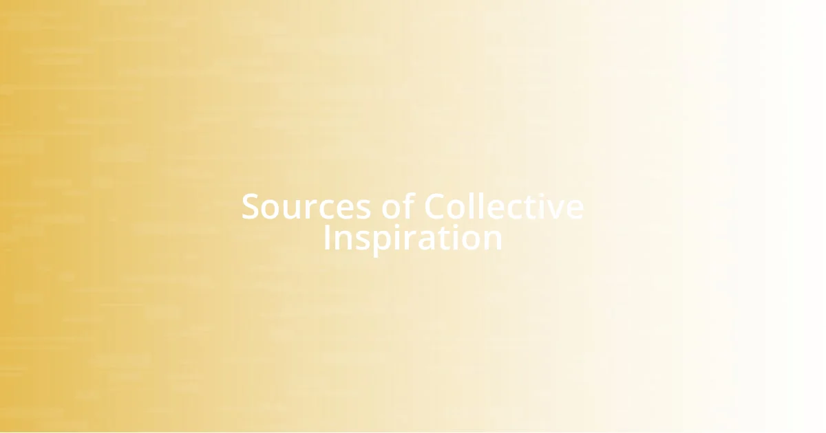 Sources of Collective Inspiration
